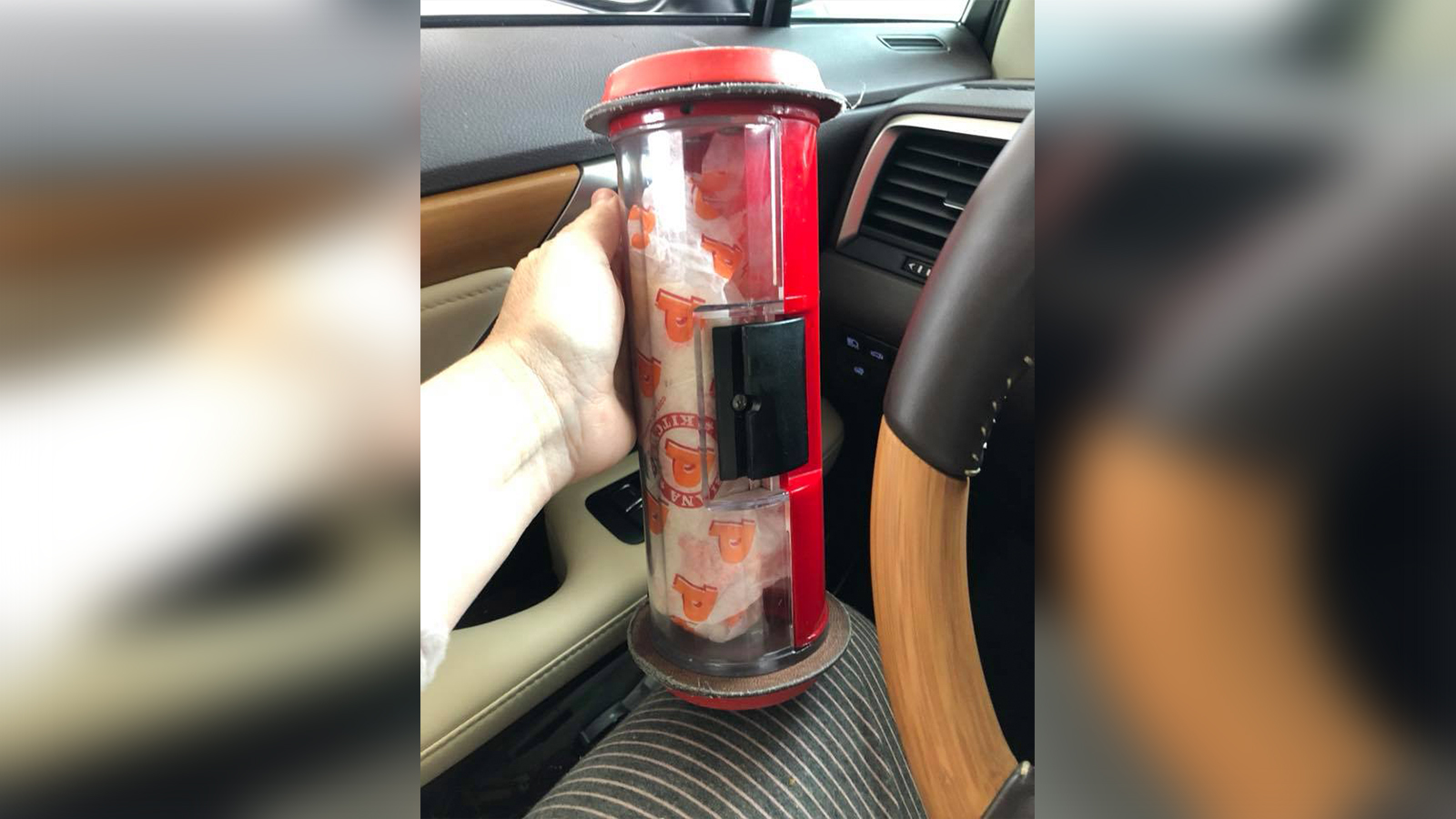 Tuber Eats woman delivers Popeyes through bank drivethru tube